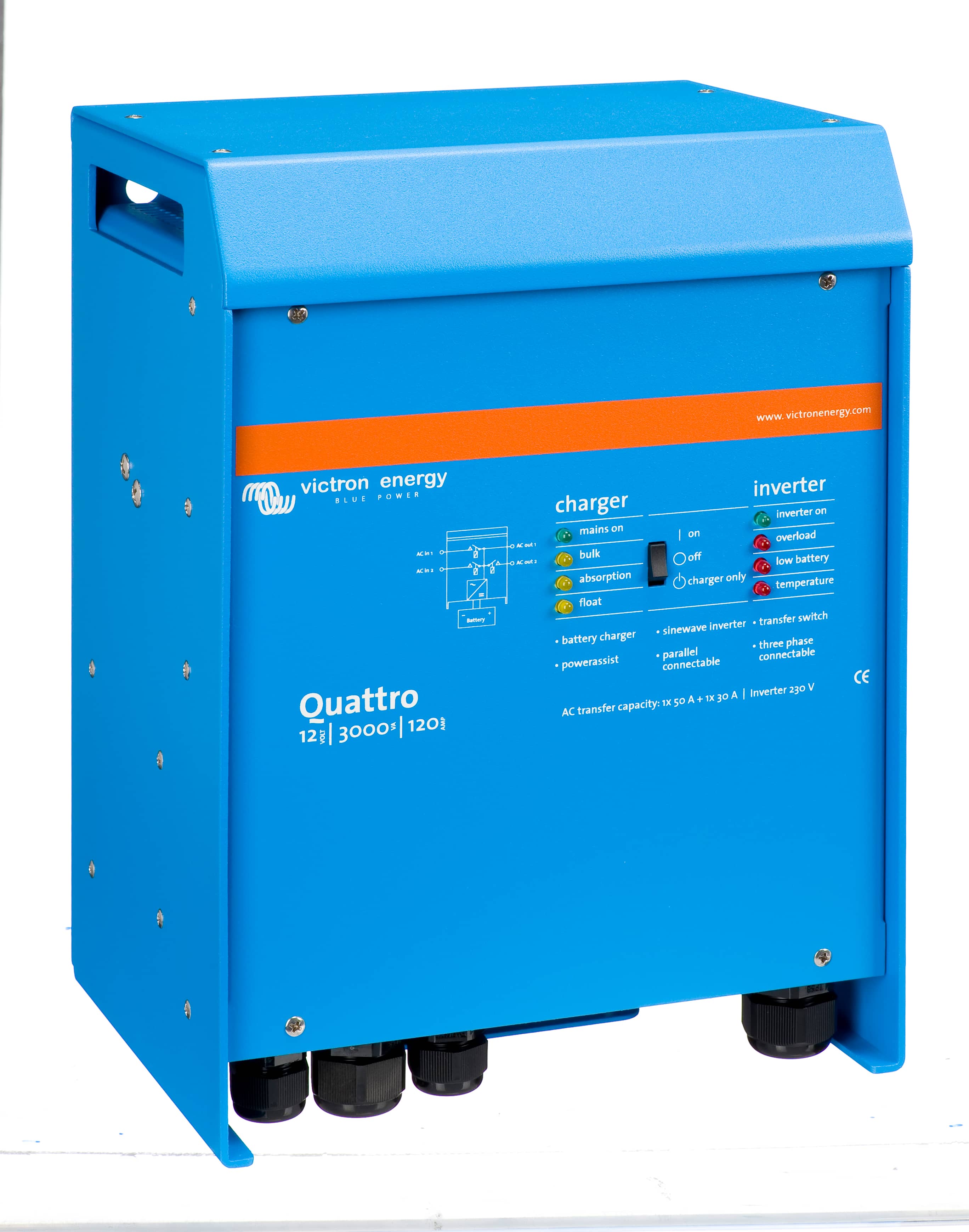 Quattro 12V 3000VA 120A 230VAC (right) thumbnail