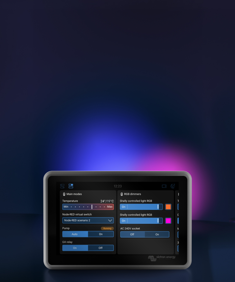 Venus OS switch pane