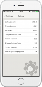 VictronConnect - BMV battery settings